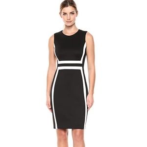 Calvin Klein Colorblock Scuba Sheath Dress